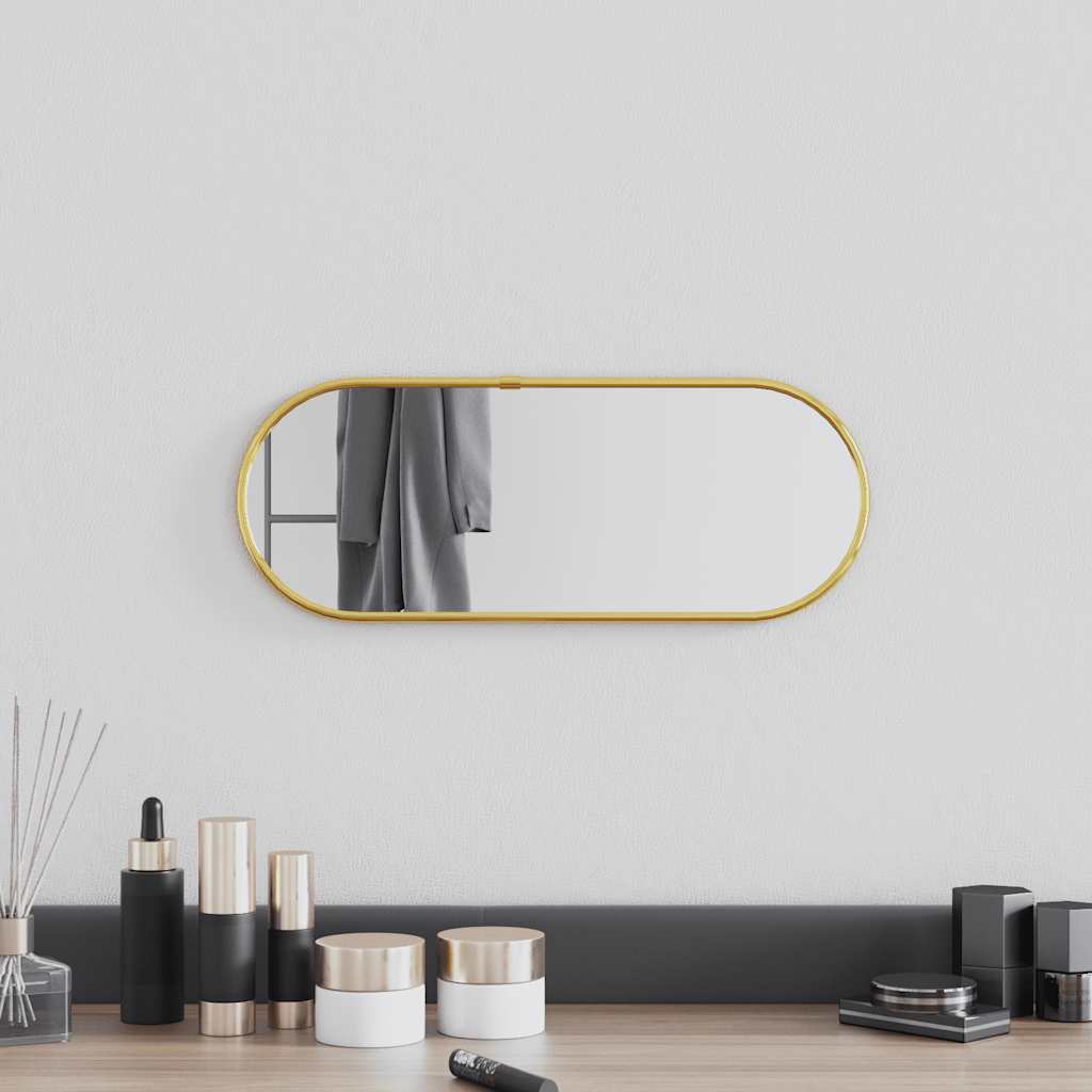 Vidaxx miroir mural 40x15 cm ovale doré