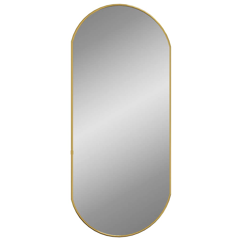 Miroir mural vidaxl 80x35 cm coloré en or ovale
