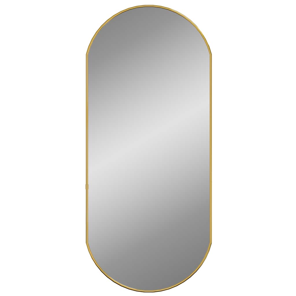 Miroir mural vidaxl 80x35 cm coloré en or ovale