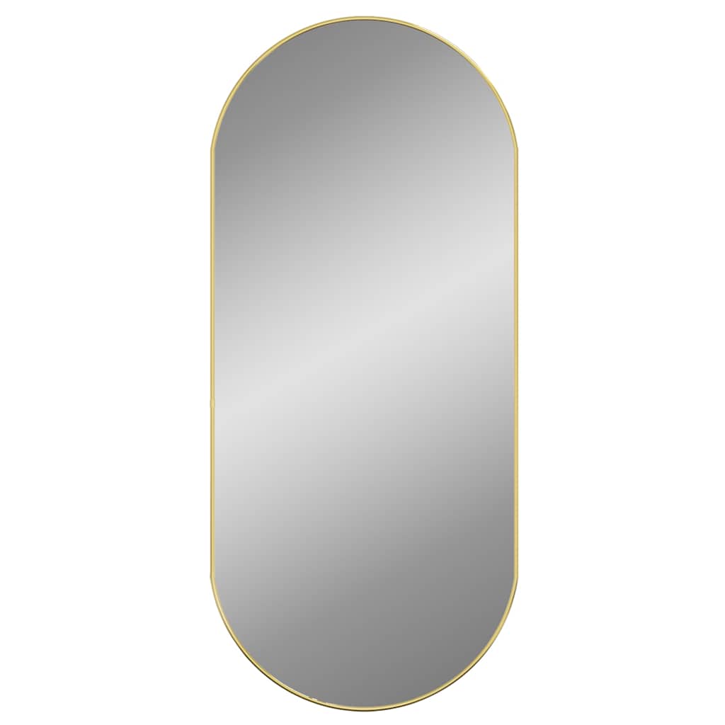 Miroir mural vidaxl 100x45 cm de couleur or ovale