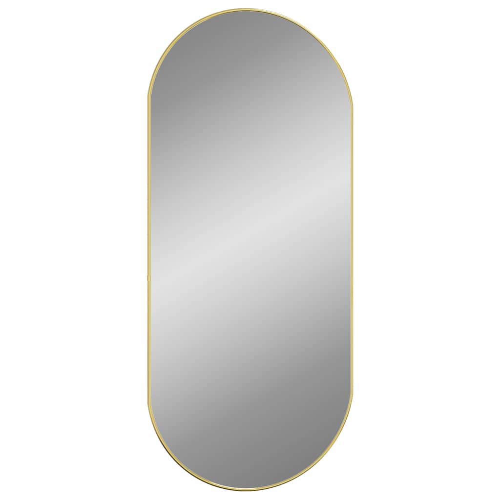 Miroir mural vidaxl 100x45 cm de couleur or ovale