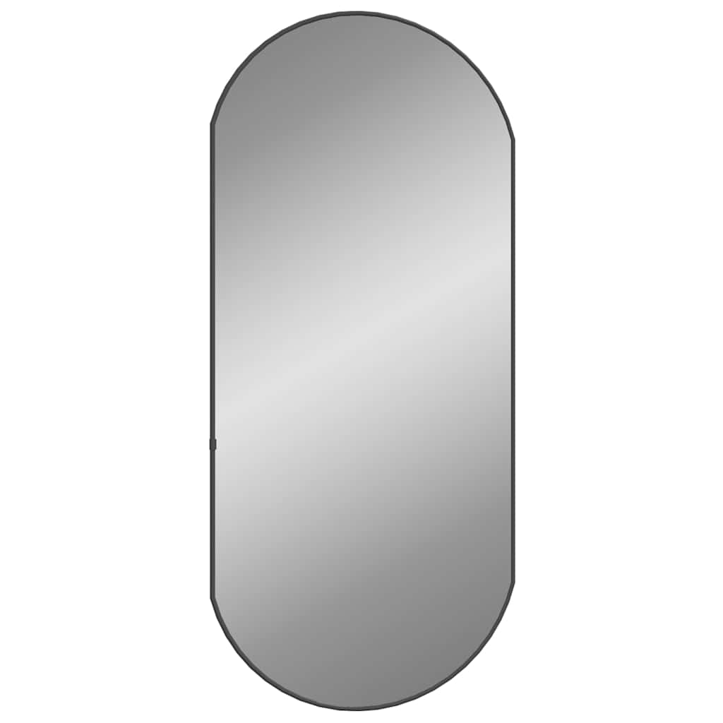Miroir mural vidaxl 90x40 cm noir ovale