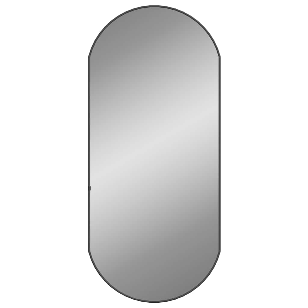 Miroir mural vidaxl 90x40 cm noir ovale