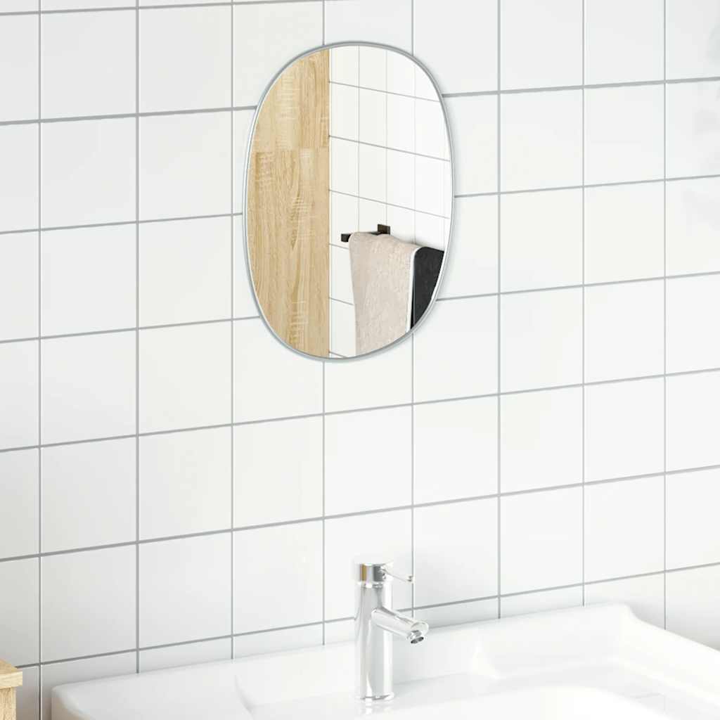 Miroir mural vidaxl 40x30 cm en argent coloré