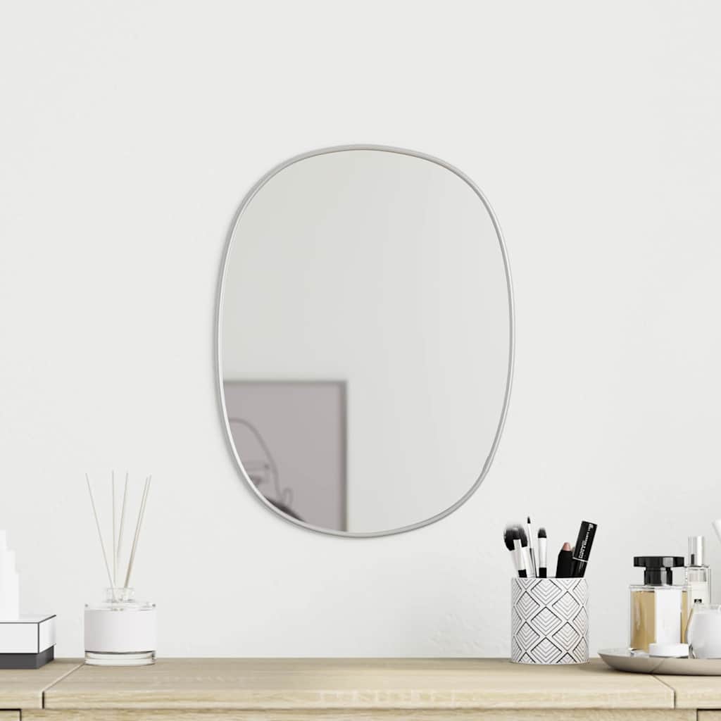 Miroir mural vidaxl 40x30 cm en argent coloré
