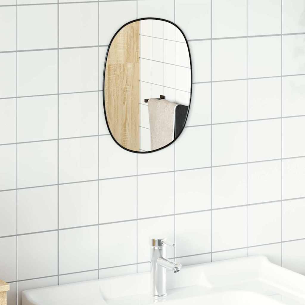 Miroir mural vidaxl 30x25 cm noir