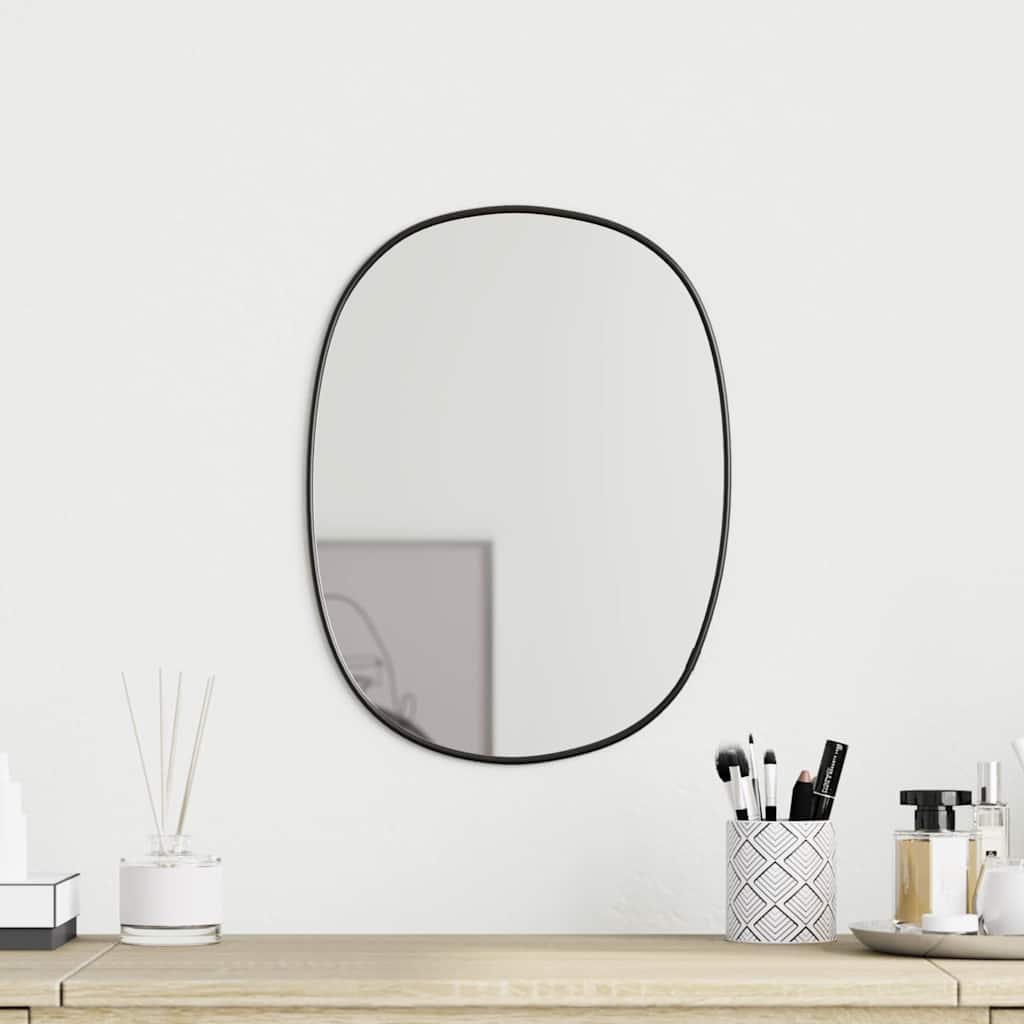 Miroir mural vidaxl 30x25 cm noir