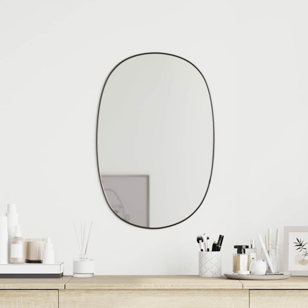 VidaXL Miroir mural 50x35 cm noir