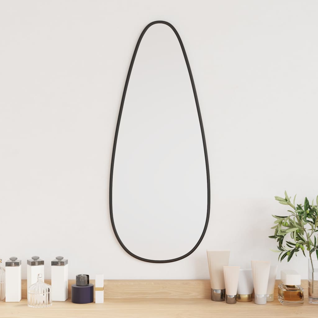 VidaXL Miroir mural 60x25 cm noir
