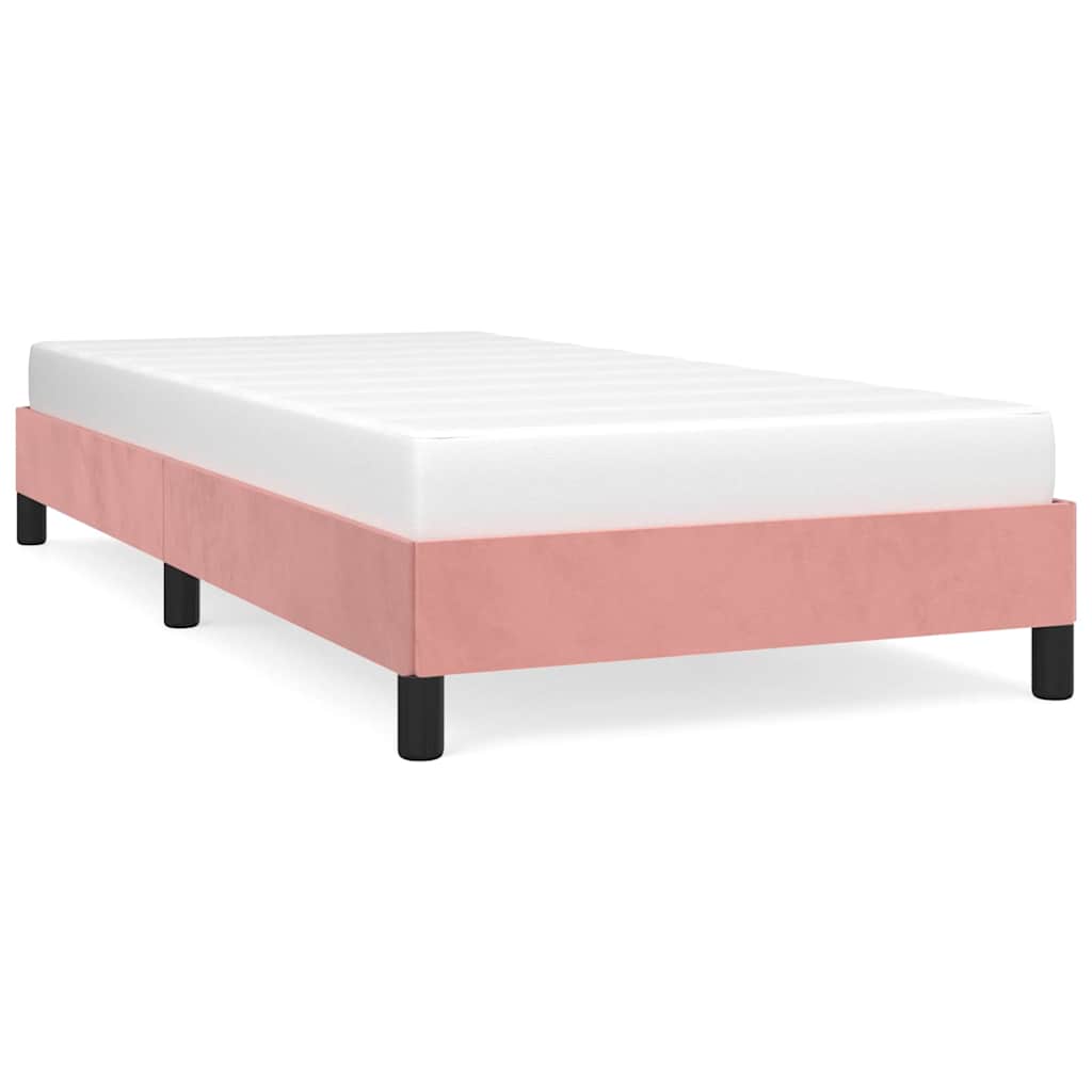 Vidaxl bedframe fluweel roze 90x190 cm