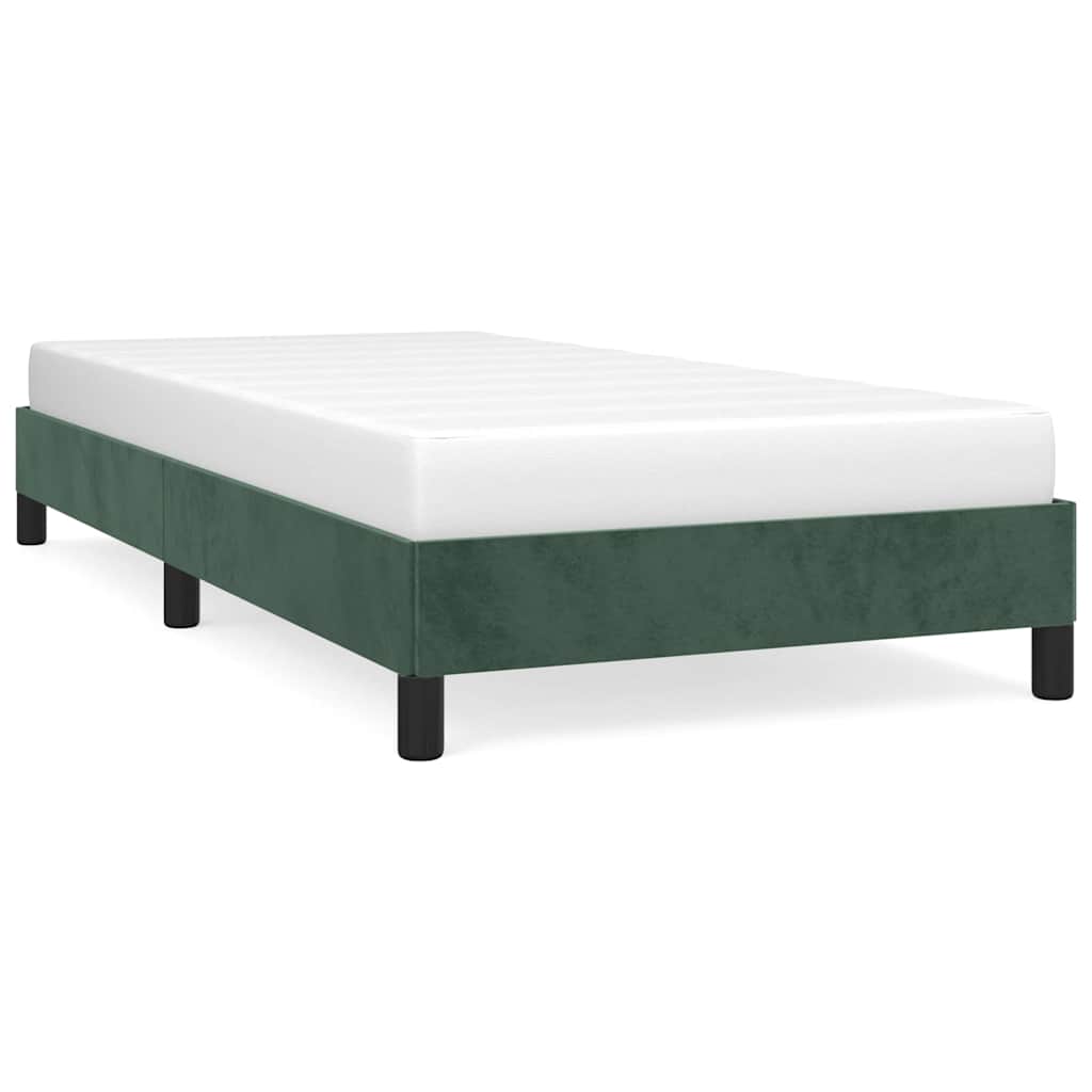 Vidaxl bedframe zonder matras 90x200 cm fluweel donkergroen