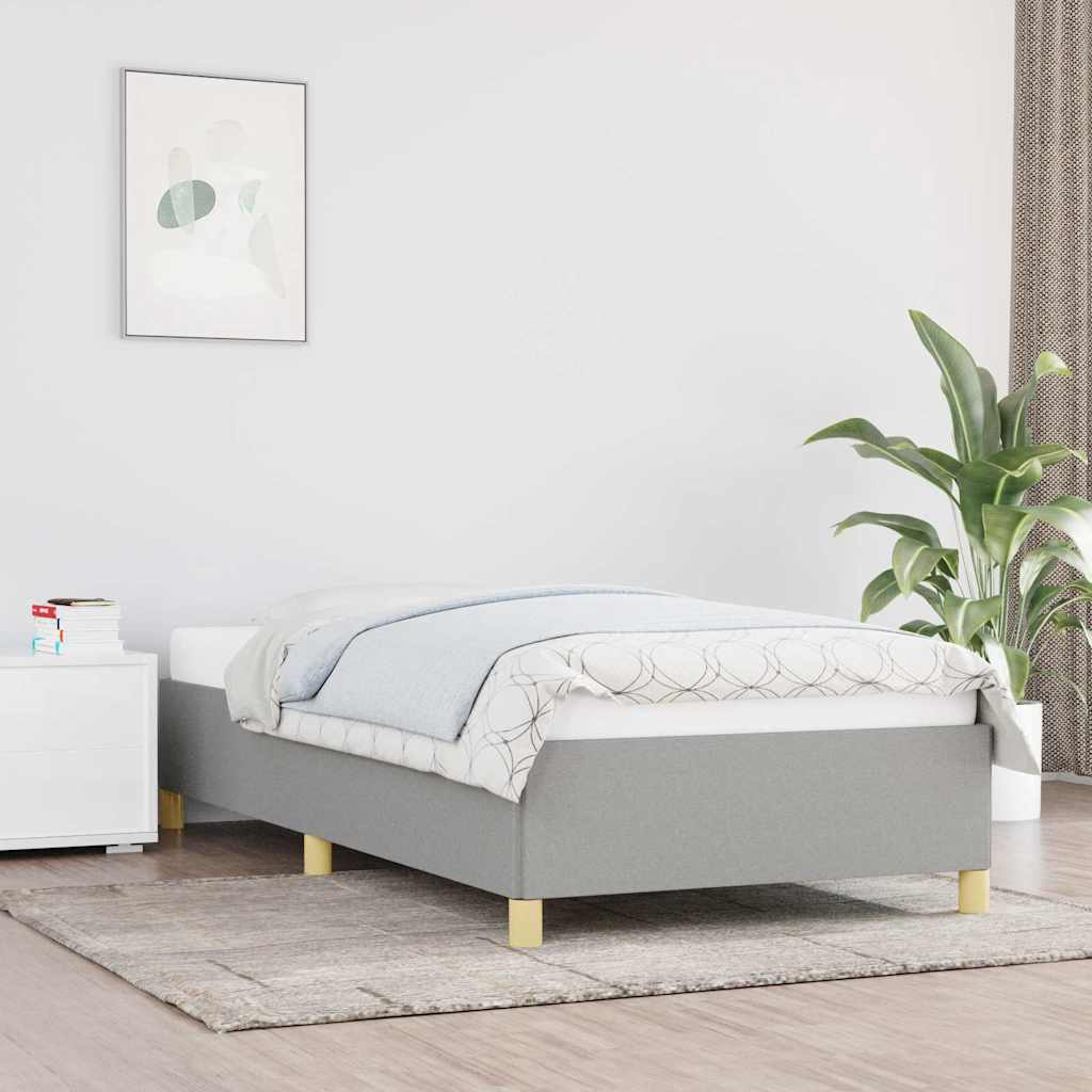 Vidaxl bedframe zonder matras 80x200 cm stof lichtgrijs