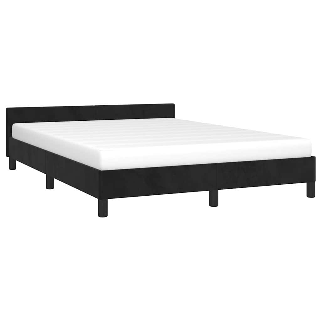 Vidaxl bedframe zonder matras 140x200 cm fluweel zwart