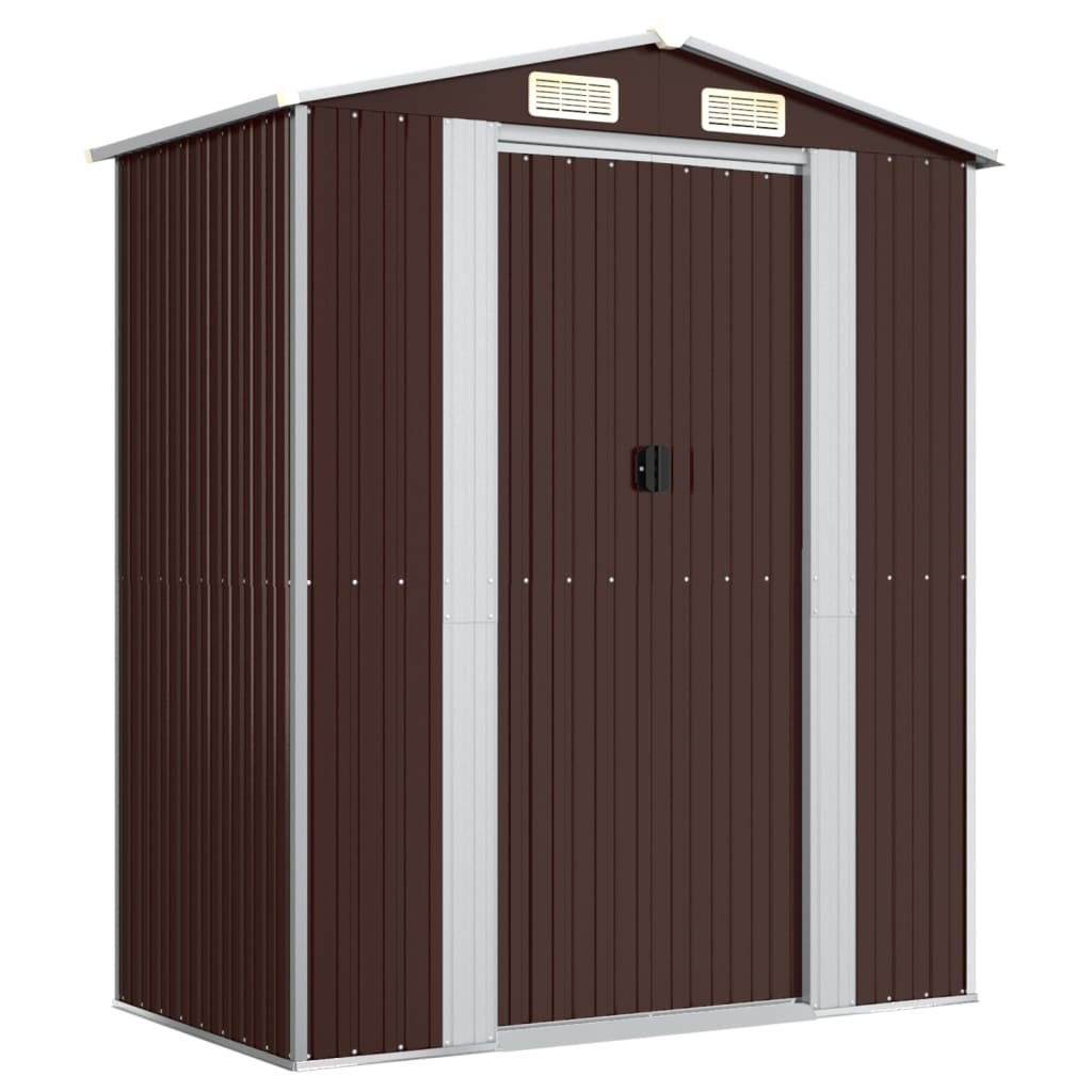 SHED JARDINE VIDAXL 192X108X223 CM en acier galvanisé brun foncé