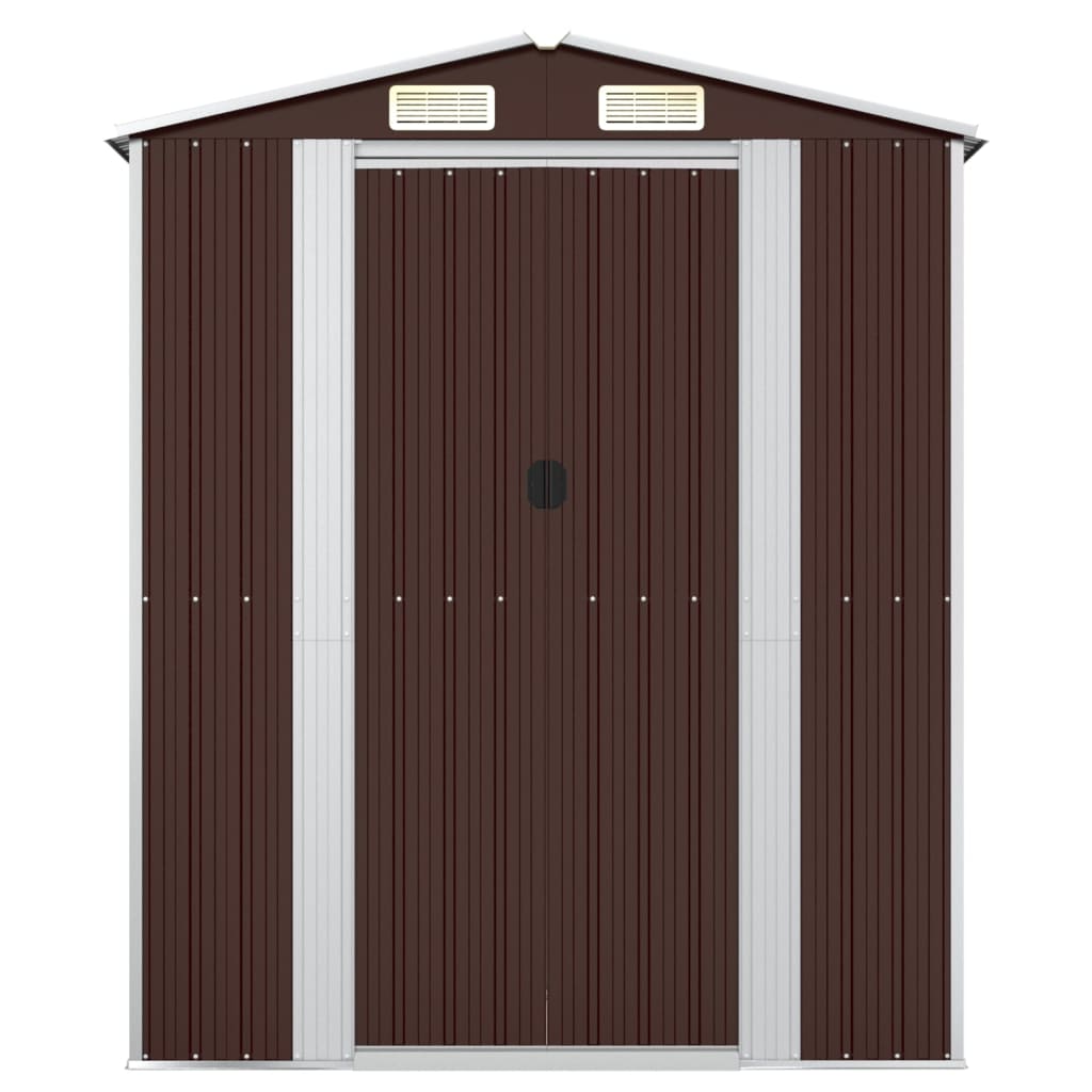 SHED JARDINE VIDAXL 192X108X223 CM en acier galvanisé brun foncé