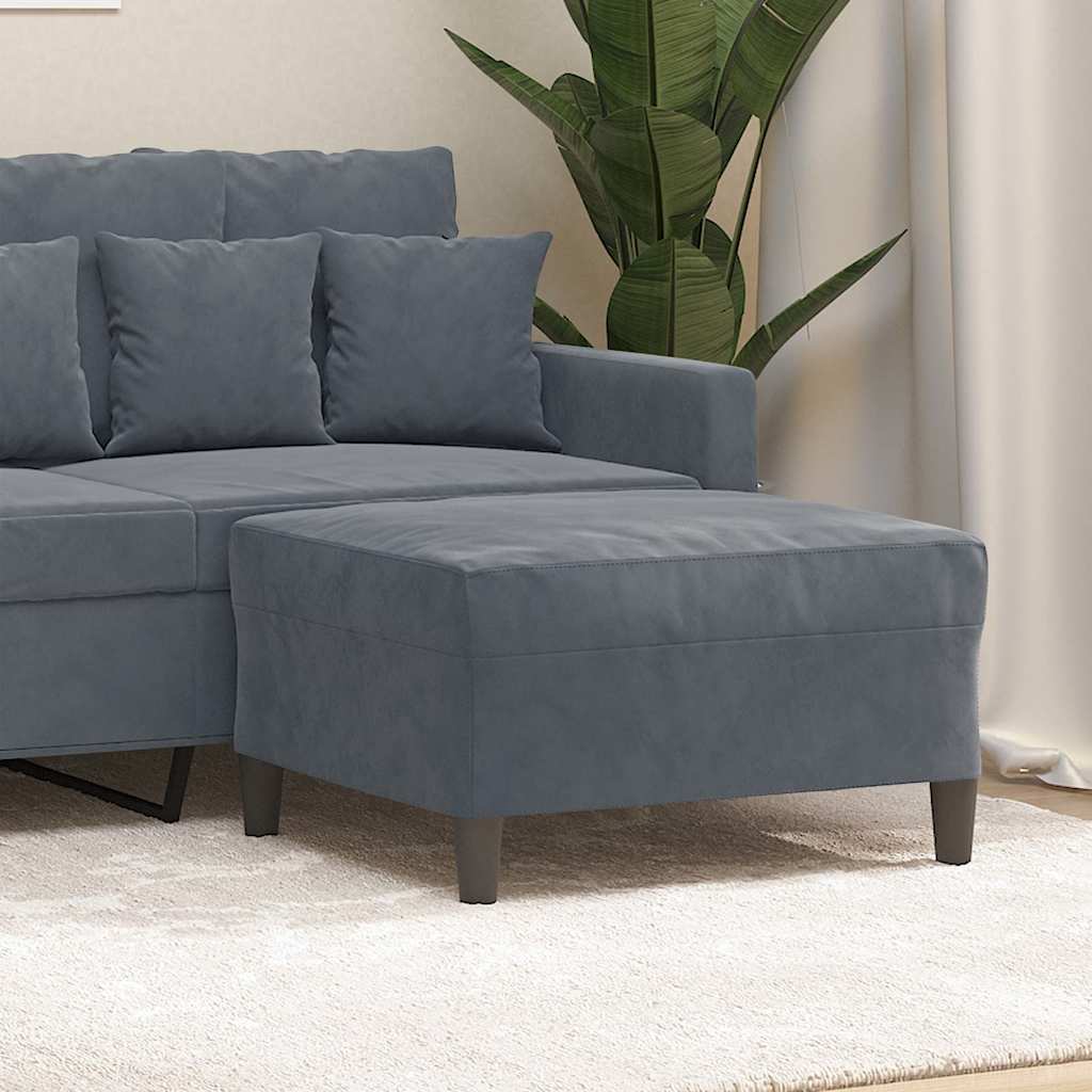 Vidaxl voetenbank 70x55x41 cm fluweel donkergrijs