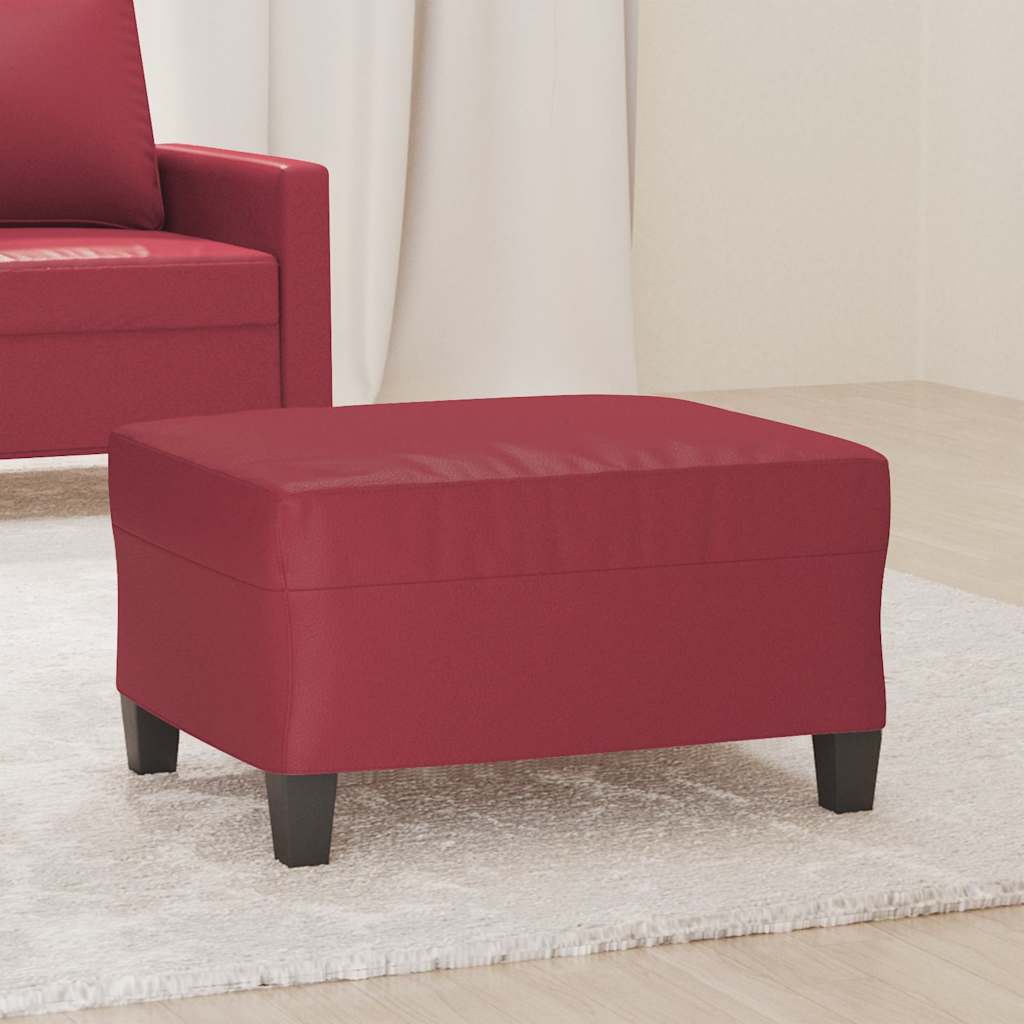 Vidaxl voetenbank 70x55x41 cm kunstleer wijnrood