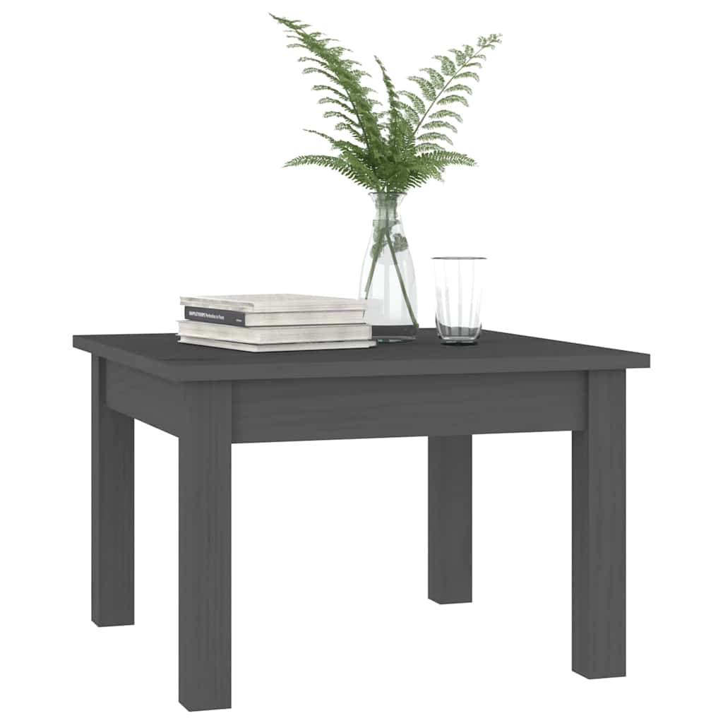 Vidaxl salontafel 45x45x30 cm massief grenenhout grijs