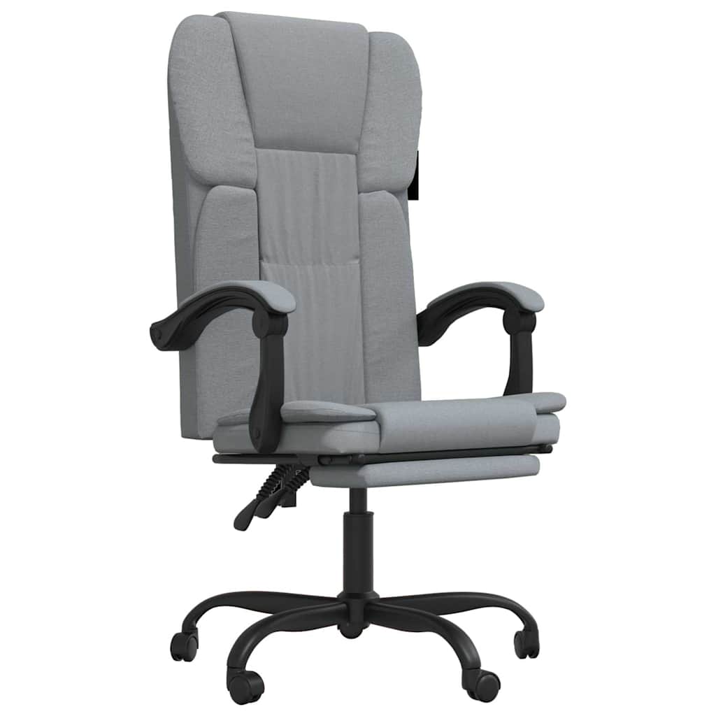 Vidaxl kantoorstoel verstelbaar stof lichtgrijs