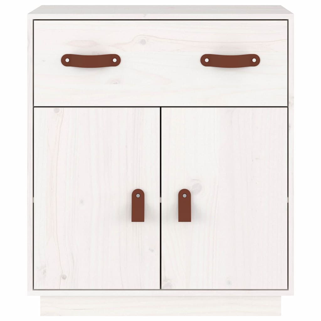 Vidaxl dressoir 65,5x40x75 cm massief grenenhout wit