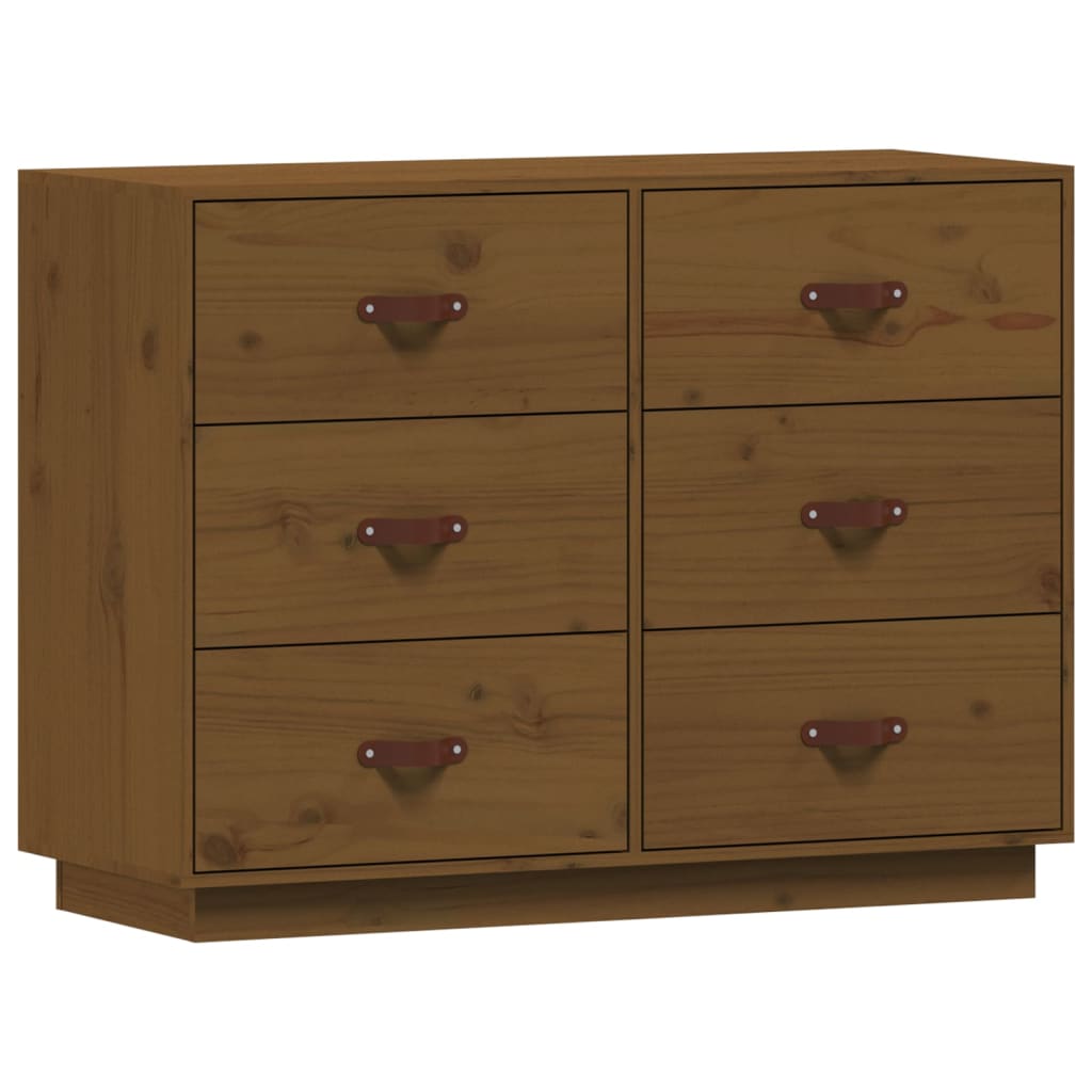 Vidaxl dressoir 100x40x75 cm massief grenenhout honingbruin