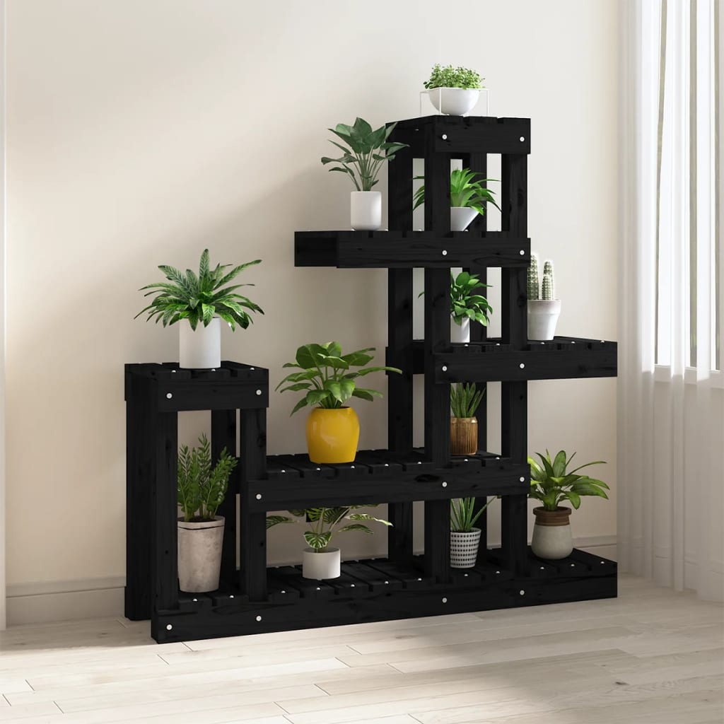 Norme de l'usine Vidaxl 92x25x97 cm Pine solide noir