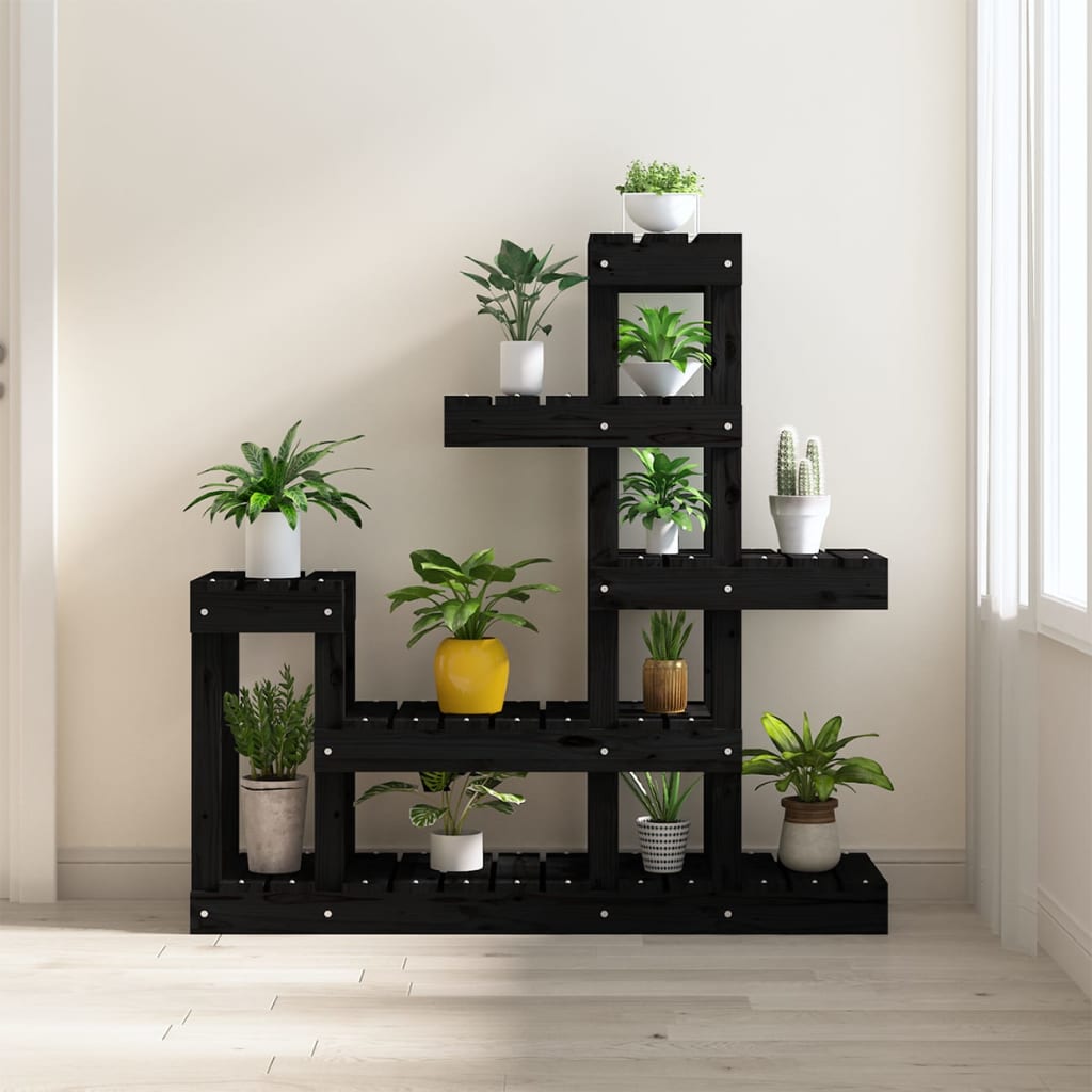 Norme de l'usine Vidaxl 92x25x97 cm Pine solide noir