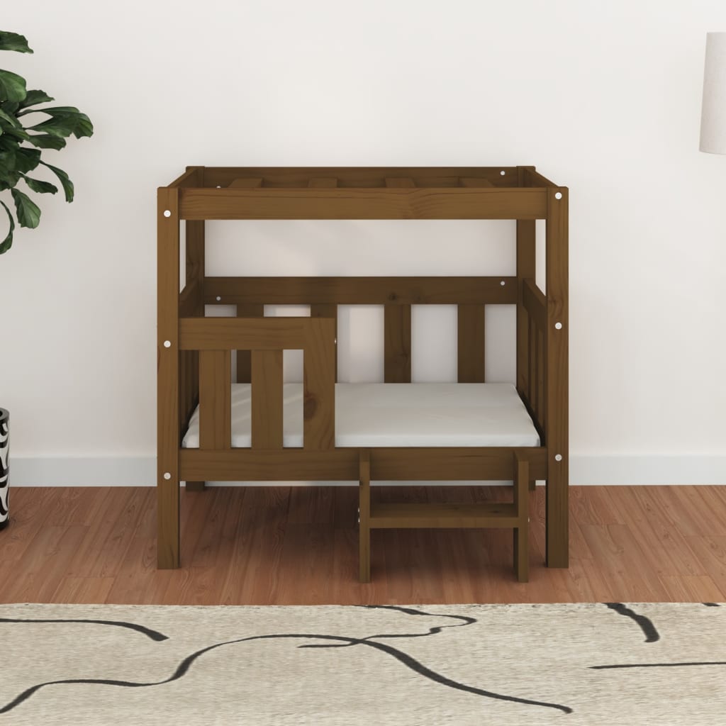 Vidaxl Dog Basket 75.5x63.5x70 cm Pine Solid Honey Brown