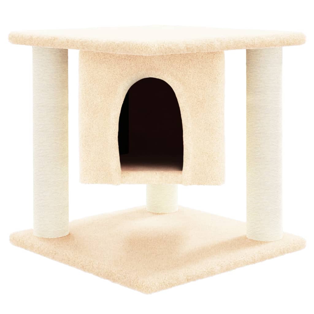 Vidaxl Cat Furniture avec Sisal Scratch Posts 37 cm Crème -Colored