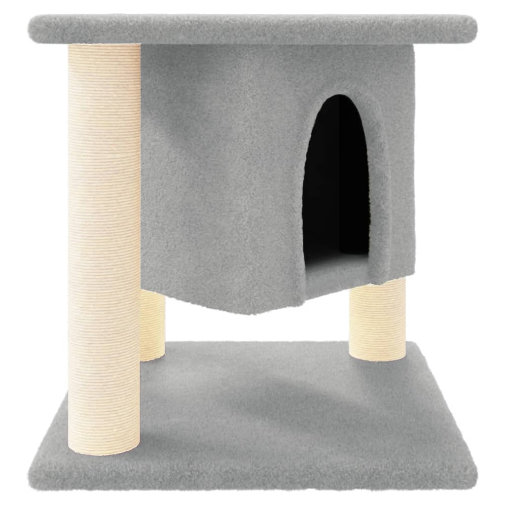 Vidaxl Cat Furniture avec Sisal Scratch Posts 37 cm Gris clair