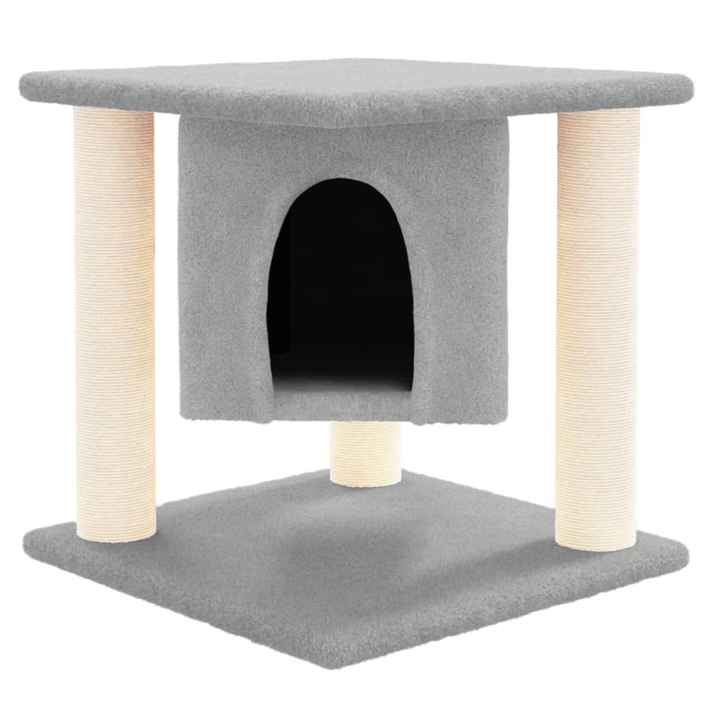 Vidaxl Cat Furniture avec Sisal Scratch Posts 37 cm Gris clair