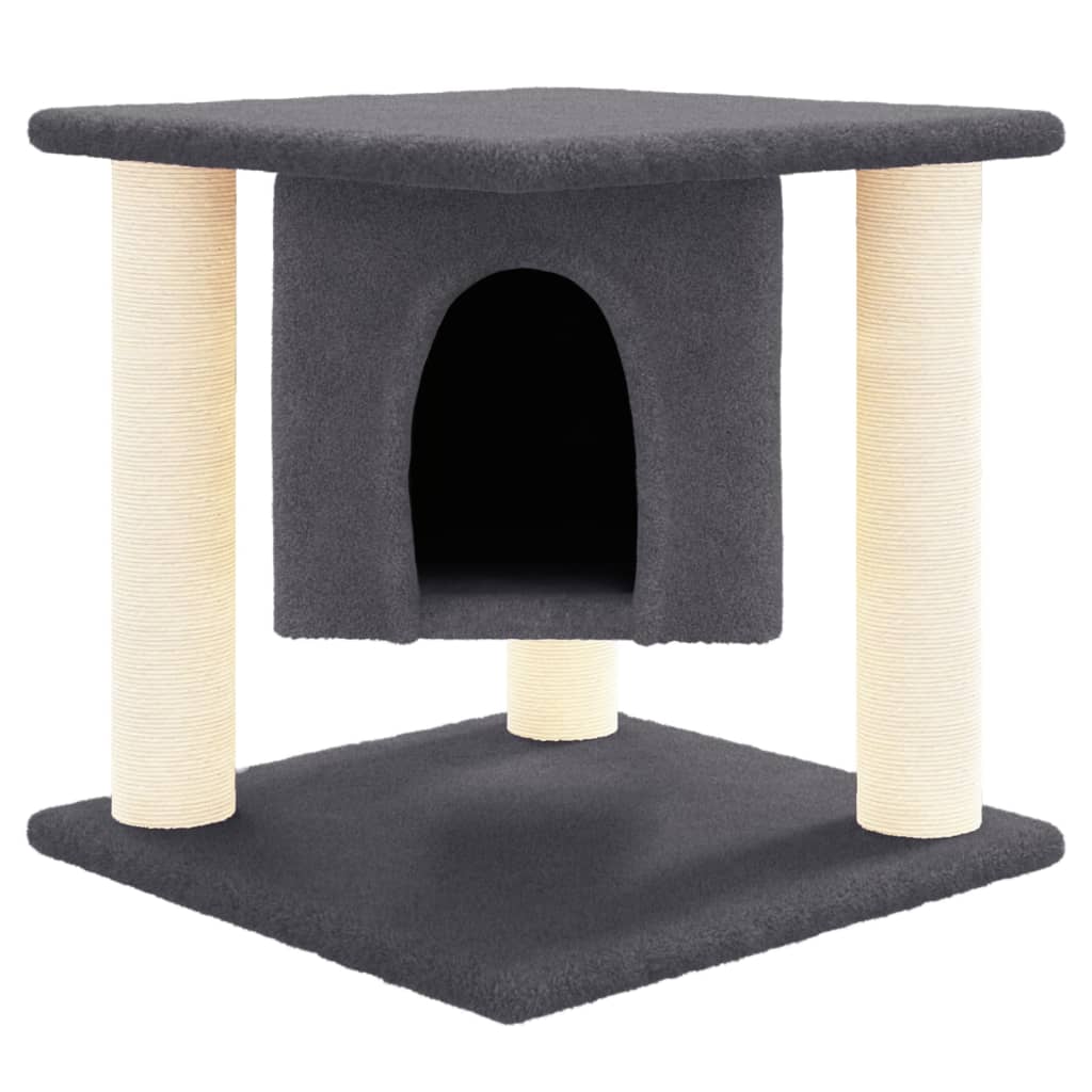 Vidaxl Cat Furniture avec Sisal Scratch Posts 37 cm Gris foncé
