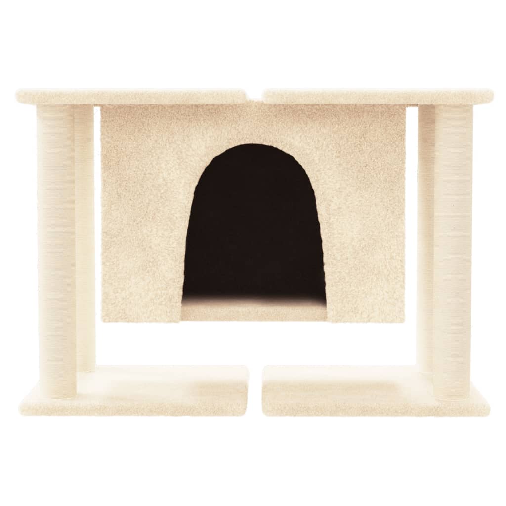 Vidaxl meuble pour chat avec griffoirs en sisal 50 cm couleur crème