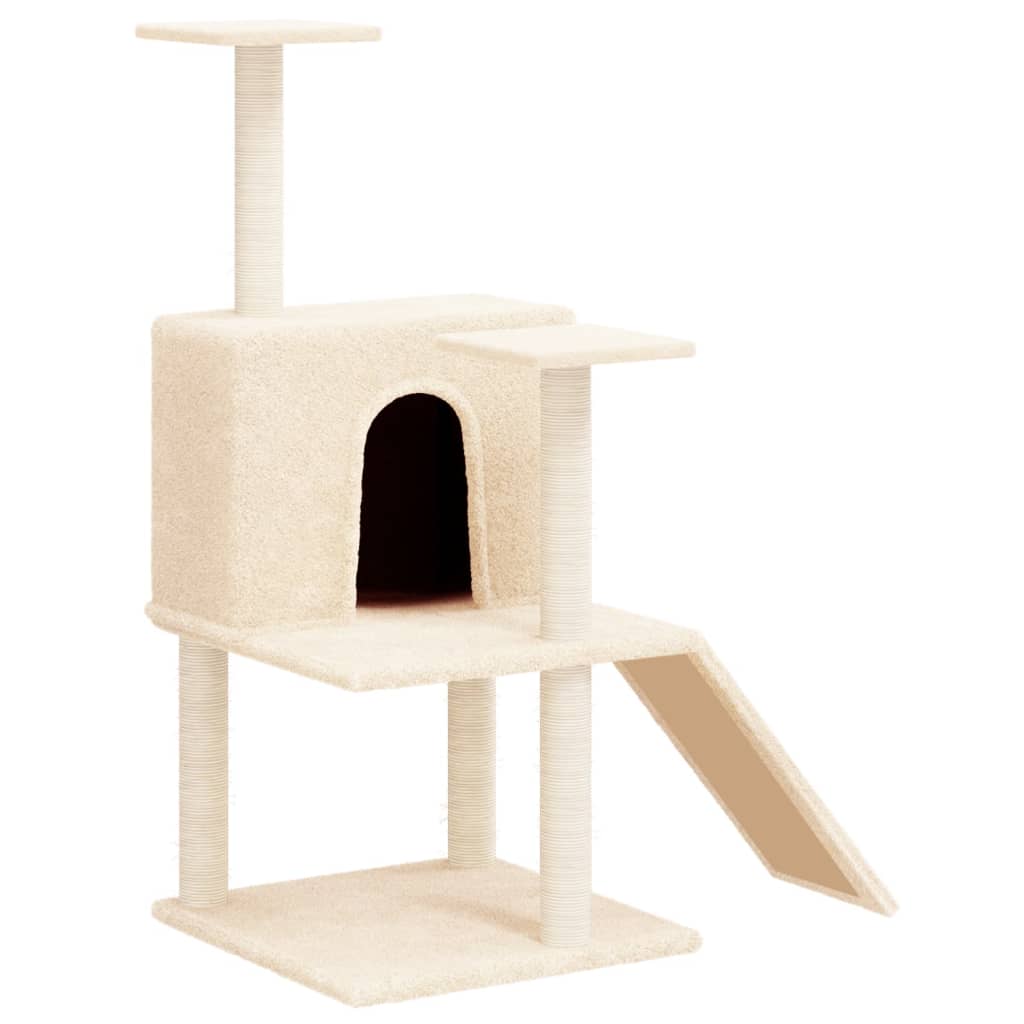 Vidaxl Cat Furniture avec Sisal Scratch Posts 109 cm Crème -Colored