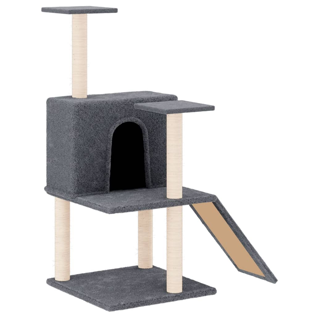 Vidaxl Cat Meubles avec Sisal Scratch Posts 109 cm Gris foncé