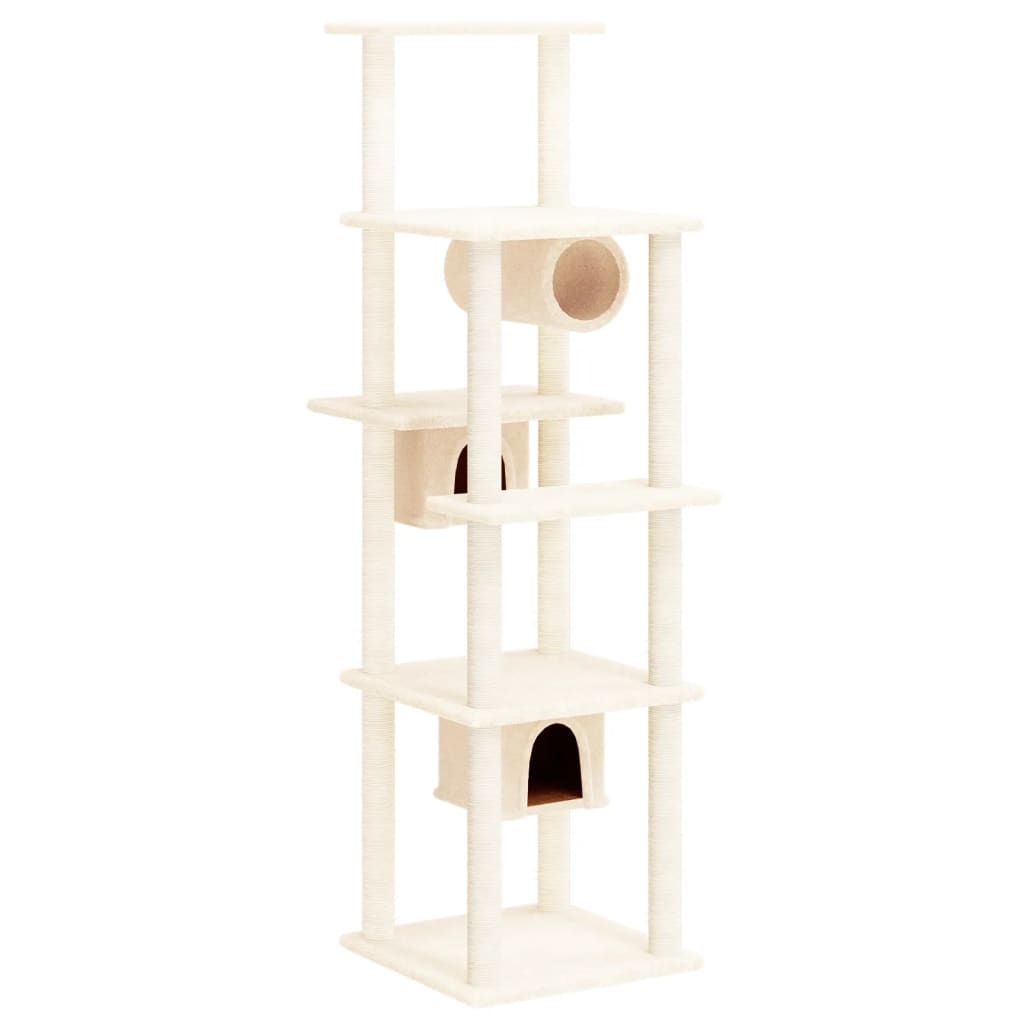 Vidaxl Cat Furniture avec Sisal Scratch Posts 169 cm Crème -Colored