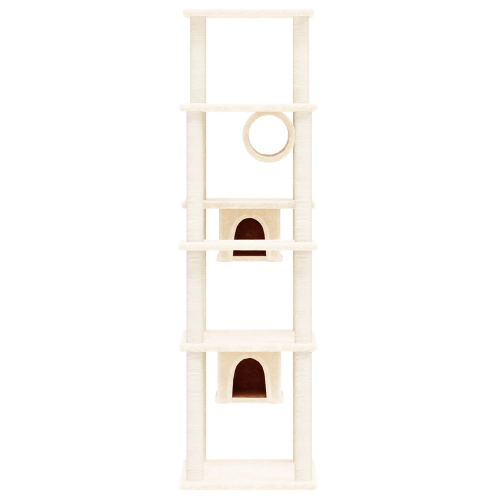 Vidaxl Cat Furniture avec Sisal Scratch Posts 169 cm Crème -Colored