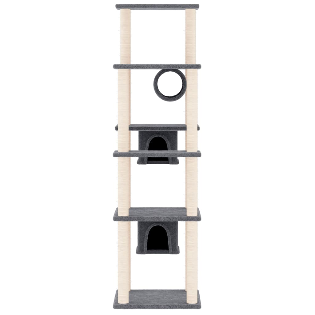 Vidaxl Cat Furniture avec Sisal Scratch Posts 169 cm Gris foncé