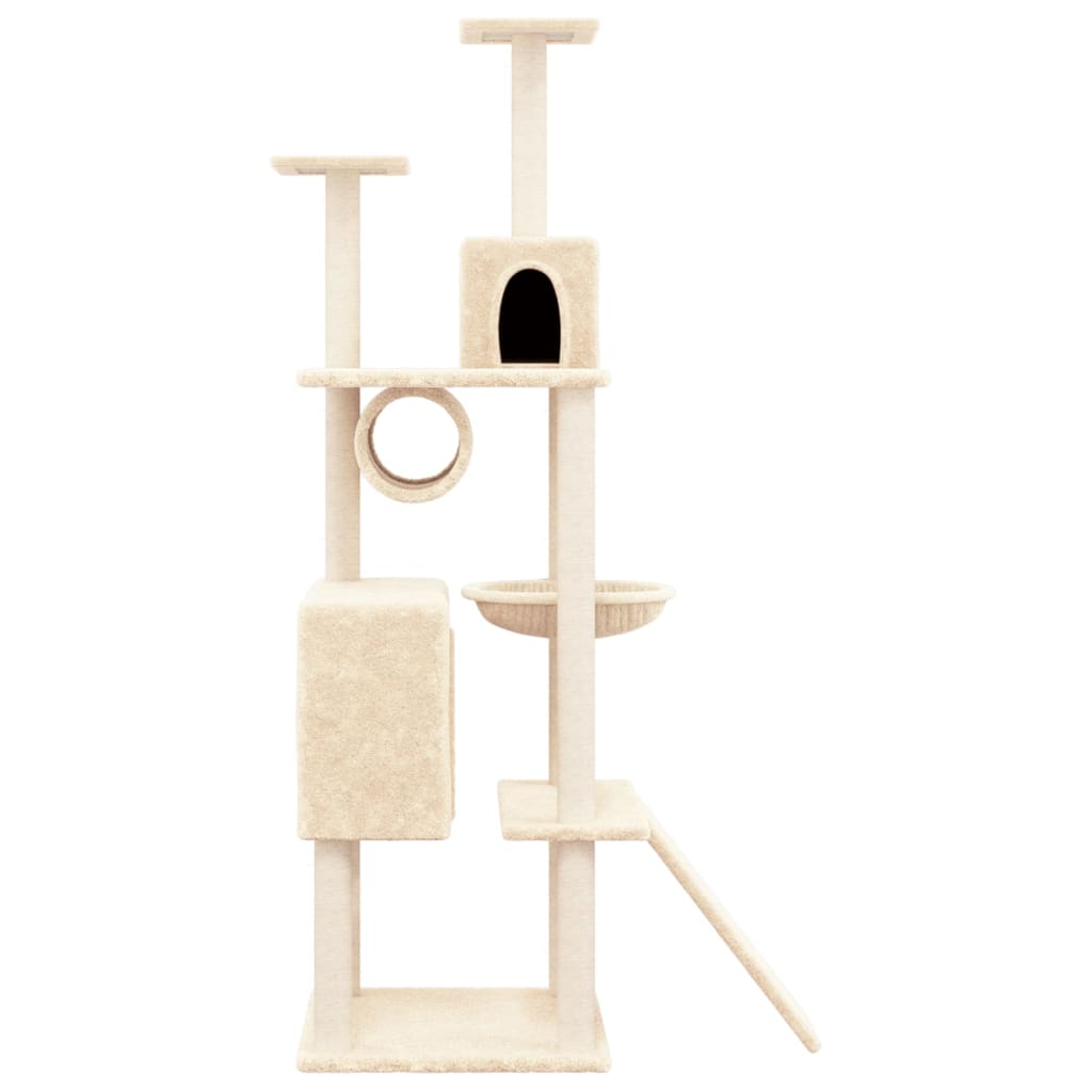 Vidaxl meuble pour chat avec griffoirs en sisal 168 cm couleur crème
