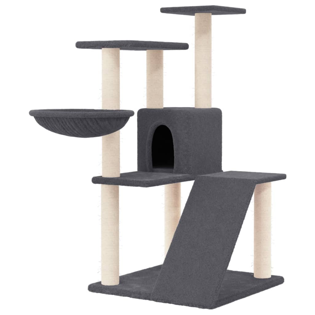Vidaxl meuble pour chat avec griffoirs en sisal 94 cm gris foncé
