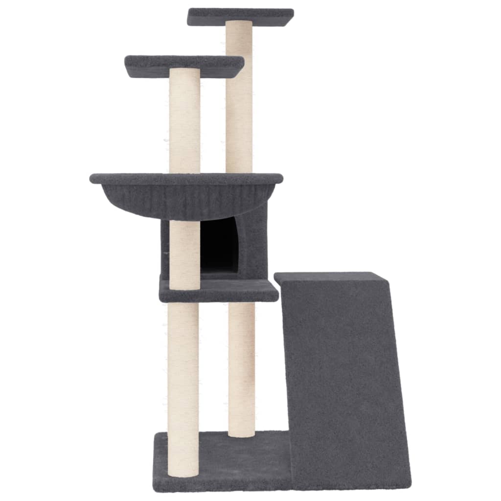 Vidaxl meuble pour chat avec griffoirs en sisal 94 cm gris foncé