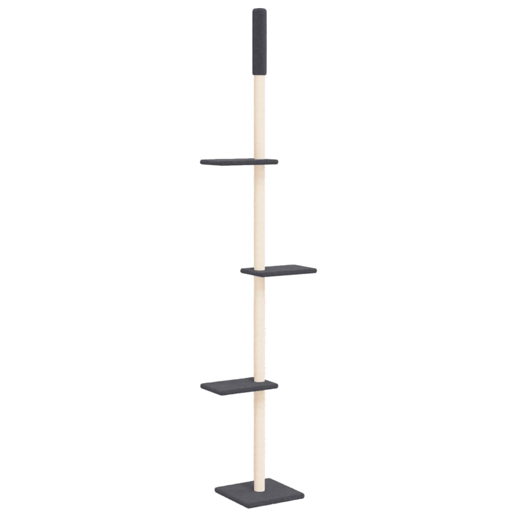 Vidaxxl meuble pour chat du sol au plafond 267,5-297,5 cm gris foncé