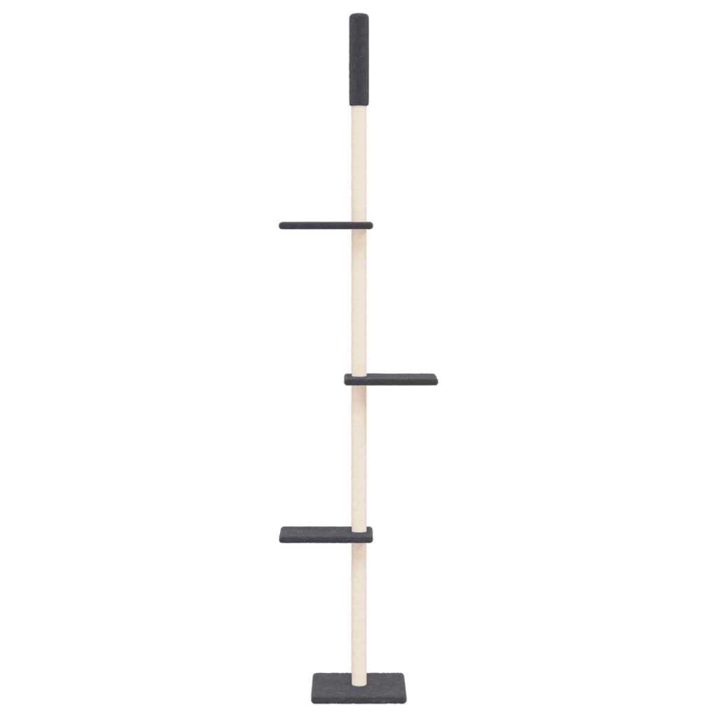 Vidaxxl meuble pour chat du sol au plafond 267,5-297,5 cm gris foncé