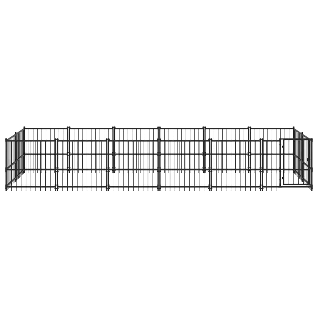 Vidaxl CHIn de chien pour l'extérieur de 11,26 m² en acier