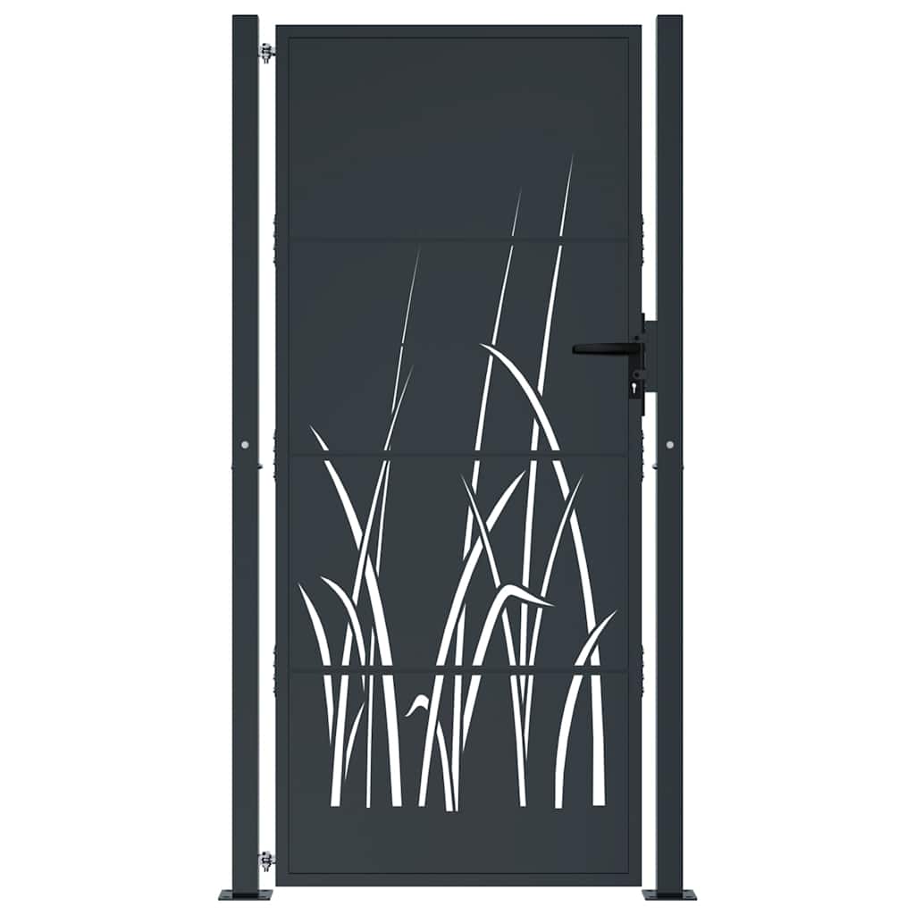 Port vidaxl 105x180 cm avec anthracite en acier de conception d'herbe -colore