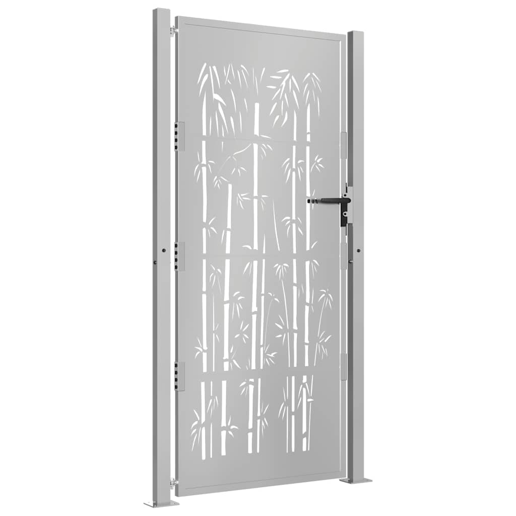 Portail Vidaxxl design bambou 105x205 cm acier corten