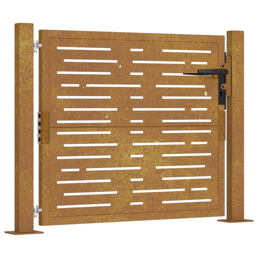 Vidaxxl portail carré 105x80 cm acier corten