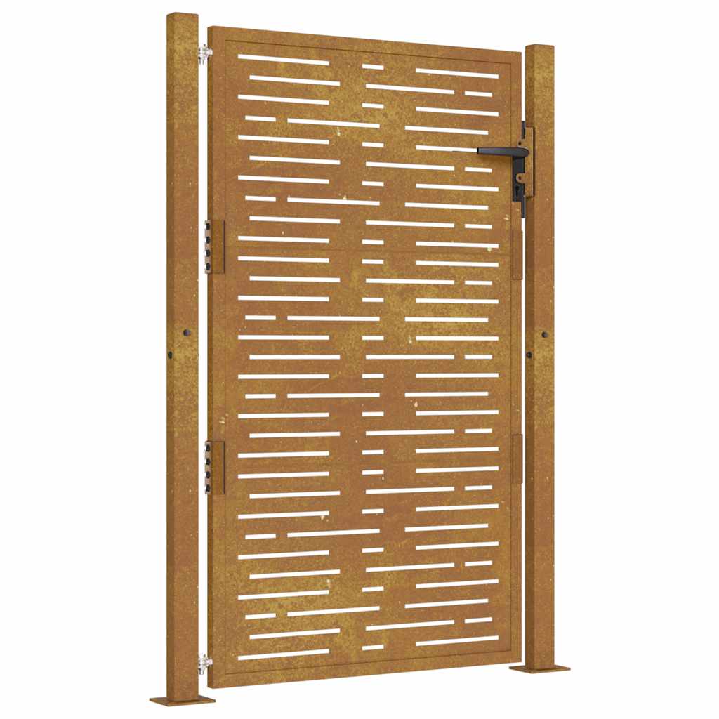 Vidaxx portail carré 105x155 cm acier corten