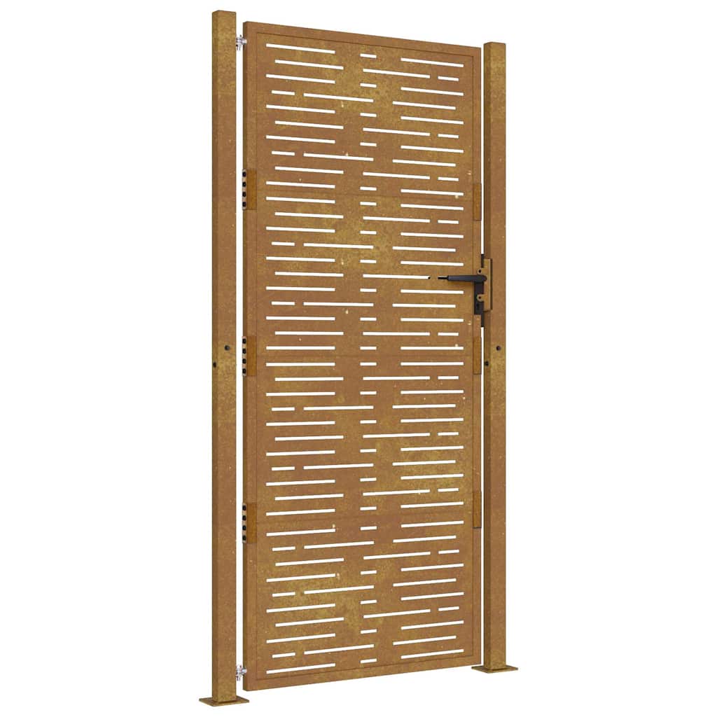 Portail Vidaxxl 100x200 cm carré acier corten