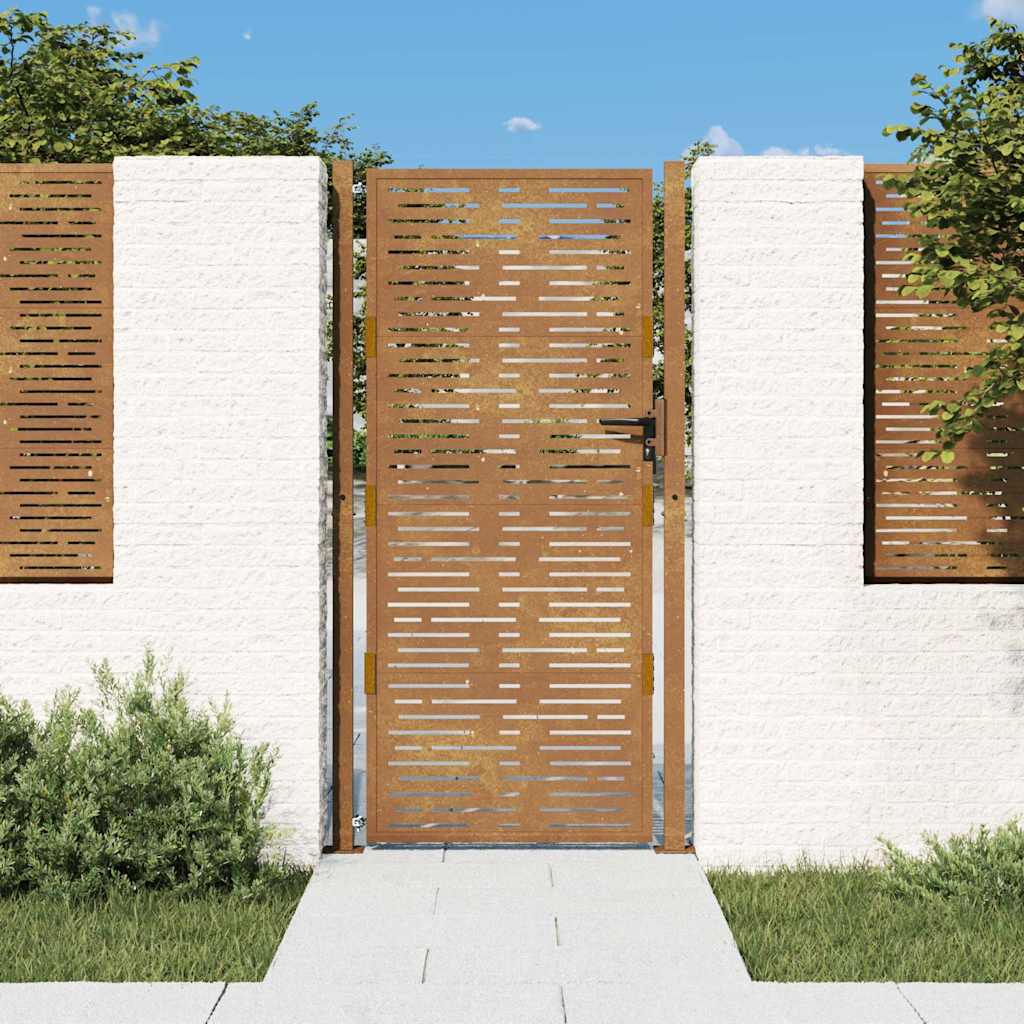 Portail Vidaxxl 100x200 cm carré acier corten